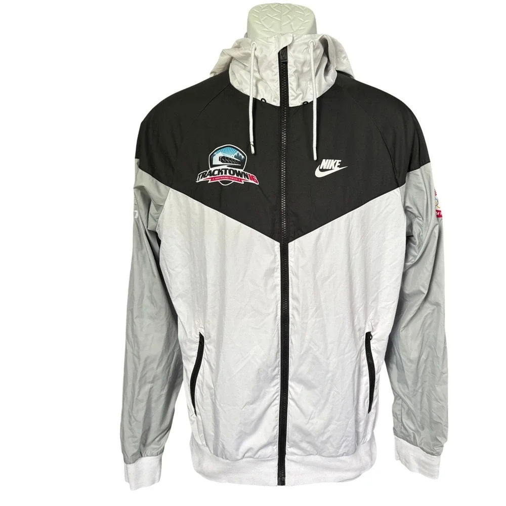 Nike USA Olympic Team Tracktown 2016 Windrunner Jacket Men's Size S Gray Black